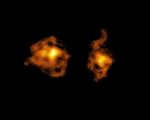Galaxies battle in ‘cosmic joust’ witnessed by astronomers for the first time