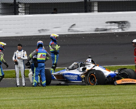 Kyle Larson crashes out of Indy 500 near the midway point, ending his second bid for 'the Double'