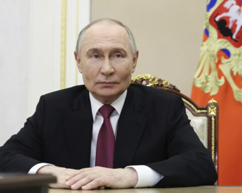 President Donald Trump says Russian leader Vladimir Putin 'has gone absolutely CRAZY!'