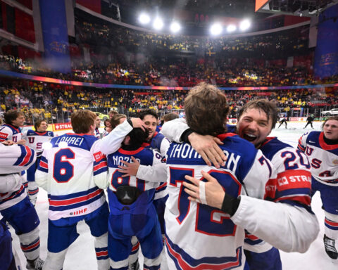 USA men’s hockey team wins IIHF World Championship for first time in more than 90 years