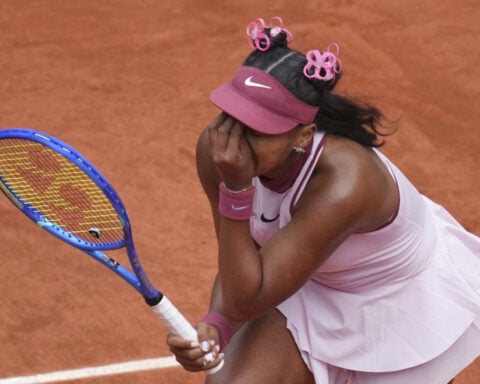 Naomi Osaka tears up after first-round French Open loss to Paula Badosa
