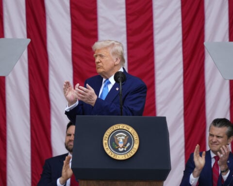 Trump honors fallen soldiers on Memorial Day, while attacking Biden and judges
