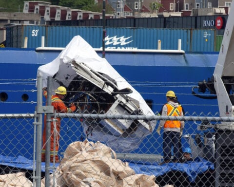 Vessel's implosion can be heard on new video from expedition to Titanic wreckage