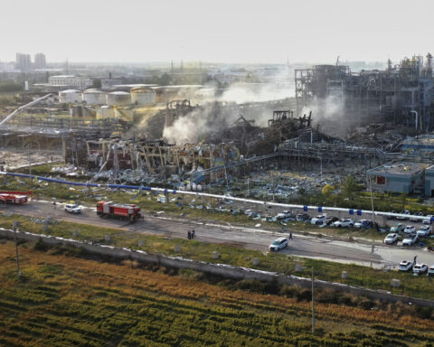 A search continues for 6 people missing after a chemical plant explosion in China