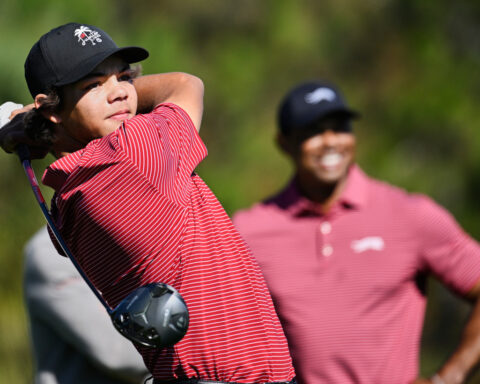 Tiger's son, Charlie Woods, is in contention at Junior golf's Team TaylorMade Invitational