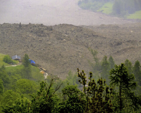 Alpine village is largely destroyed when a Swiss glacier collapses