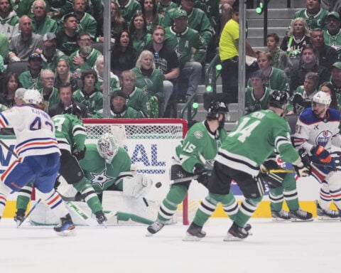 Stars pull goalie Oettinger after Oilers score on 1st 2 shots on way to their 6-3 win in West final