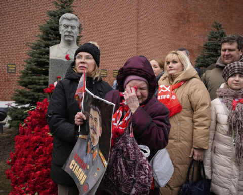 A statue of Stalin is unveiled in the Moscow subway as Russia tries to revive the dictator's legacy