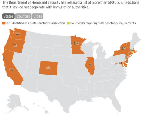 What is a 'sanctuary jurisdiction' and how was the US list of them made?