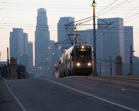 Mob vandalizes train and buildings in downtown Los Angeles