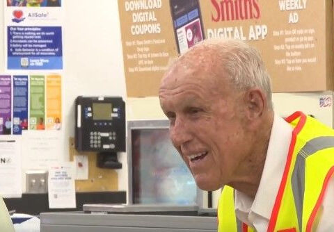 80-year-old grocery bagger works to pay off late wife's medical bills; Community steps in to help