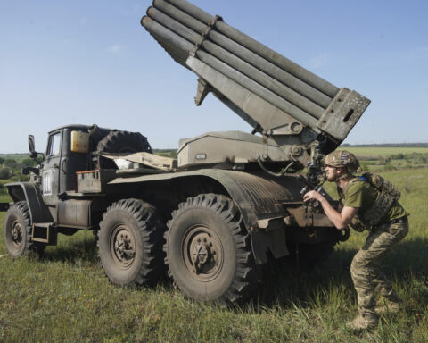 Russian rockets kill 4 in a Ukrainian city as Kyiv claims it damaged a key bridge