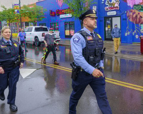 Federal officers in tactical gear went into a Latino community in Minneapolis. A protest followed