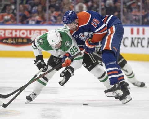 Oilers' Hyman says his right wrist was dislocated late last round, knocking him out of the playoffs