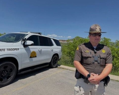 Body camera captures trooper’s near miss