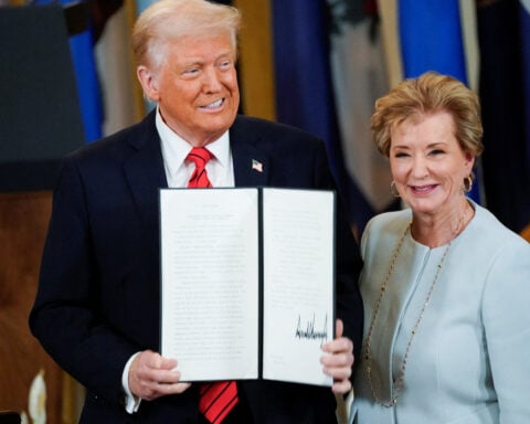 Trump cannot proceed with gutting US Education Department, court rules