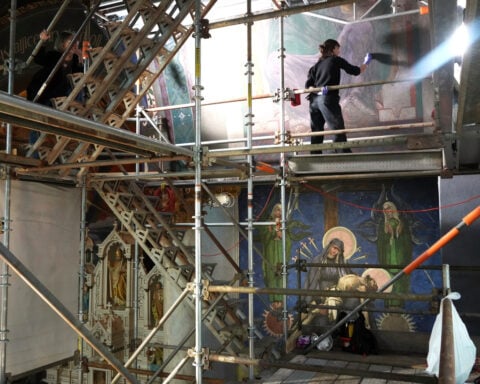 What it takes to clean industrial soot and grime from a Pittsburgh church's murals