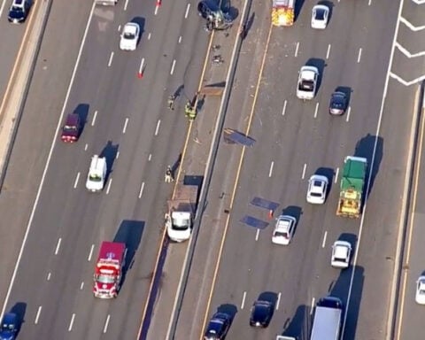 SUV crashes into back of truck causing steel plates to fall on Route 128 in Massachusetts, driver says