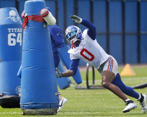 'The heat got to us:' Giants' practice ends with a fight as players push, shove and throw punches