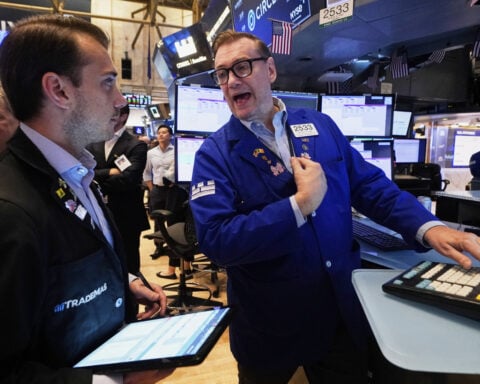 Wall Street gains ground following a solid jobs report and marks another winning week