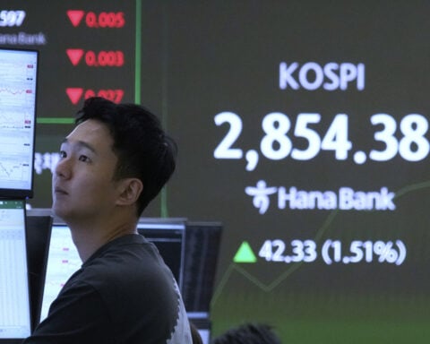 Global shares are mixed as investors await details from the US-China trade talks