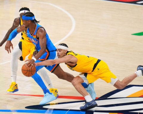 Oklahoma City Thunder easily roll past Indiana Pacers to even up NBA Finals