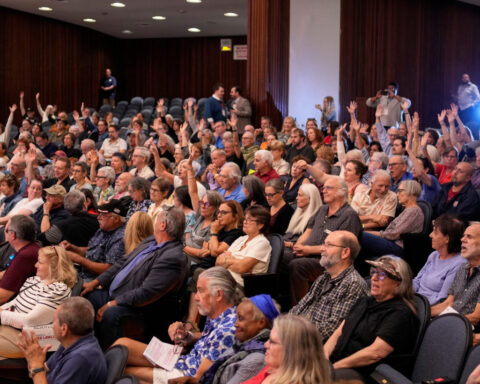 Republican lawmaker’s raucous town hall reflects challenges promoting Trump's bill