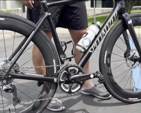 Man breaks world record after cycling around Lake Huron to raise money for multiple sclerosis research