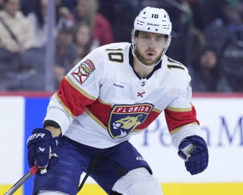 A.J. Greer is making his Stanley Cup Final debut for the Florida Panthers in Game 3