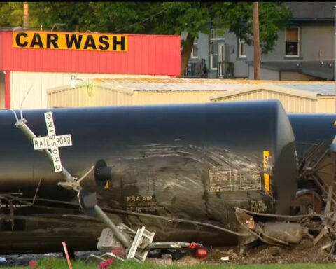 Train derailment causes several road closures