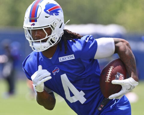 Buffalo Bills RB James Cook in attendance for team's mandatory practice amid contract concerns