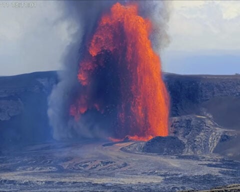Hawaii's Kilauea Volcano erupts for the 25th time since December. Lava reaches over 330 feet