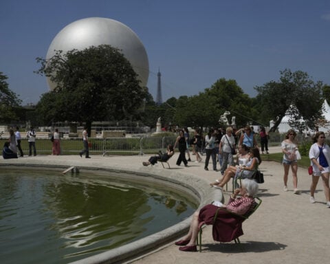What’s big, glowing and no longer Olympic? Paris has the answer