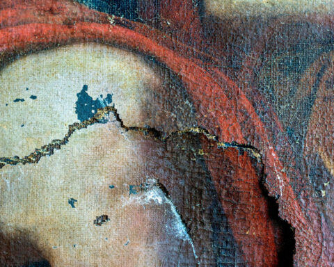 This painting survived the Beirut explosion. Here’s how conservators restored it