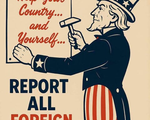 DHS posted an image calling for help locating ‘all foreign invaders.’ It was previously circulated by far-right accounts