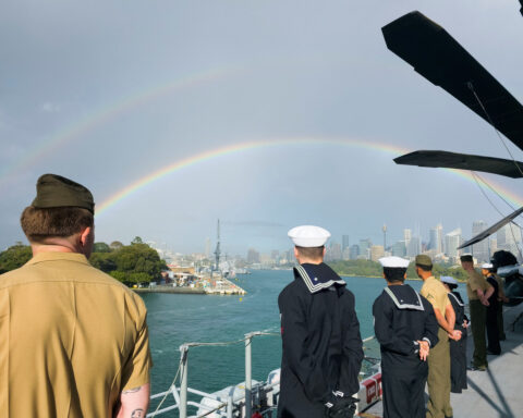 US warship arrives in Australia ahead of war games, summit