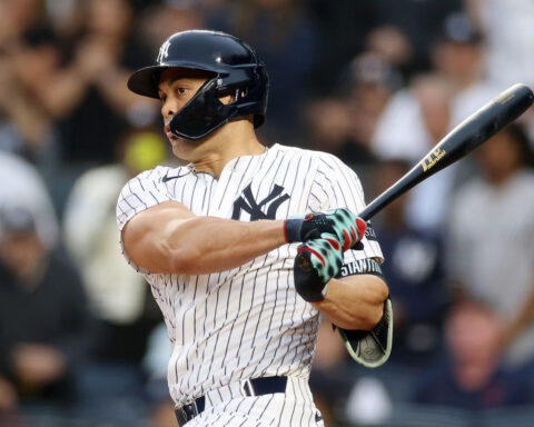 Giancarlo Stanton comes back after 70 games to make 2025 debut in Yankees’ extra-innings loss to Angels