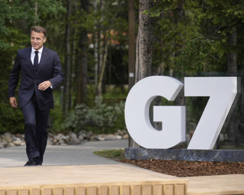 Donald Trump jabs Emmanuel Macron over comments about his early departure from G7