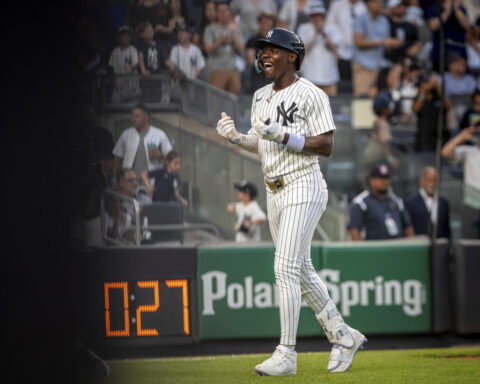 Jazz Chisholm Jr. homers against Angels to end 30-inning scoreless streak for the Yankees
