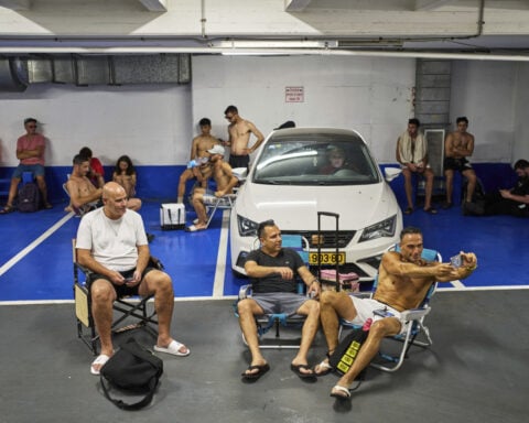 Fearful of Iranian missiles, many sleep in Israel's underground train stations