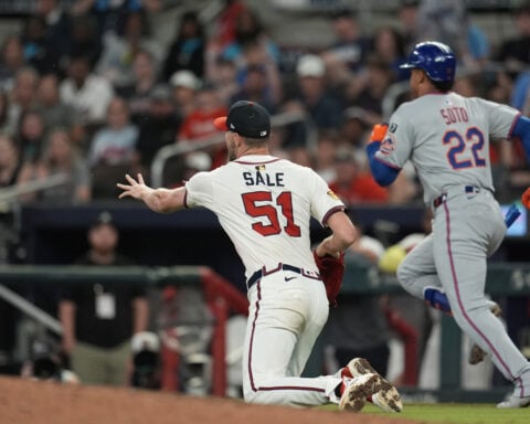 Braves place reigning NL Cy Young Award winner Sale on injured list with fractured rib cage