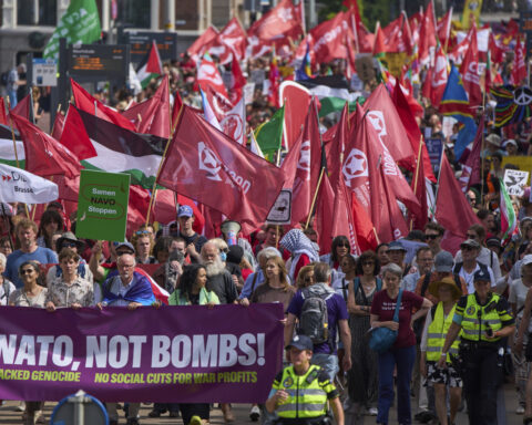 Hundreds protest in The Hague against NATO, days before the Dutch city hosts alliance summit