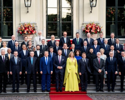 Trump casts doubt on mutual defence as he flies to Europe for NATO summit