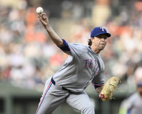 Colton Cowser of Orioles breaks up no-hit bid by Rangers' deGrom in 8th inning
