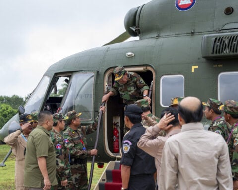 Cambodia ex-leader Hun Sen and Thailand's prime minister make separate visits to tense border areas