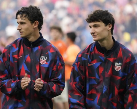 Years after learning soccer in their basement, brothers Brenden and Paxten Aaronson both play for US