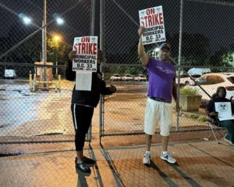 Philadelphia's largest blue-collar workers' union goes on strike for first time in nearly 40 years