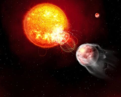 Alien planet lashed by huge flares from its 'angry beast' star