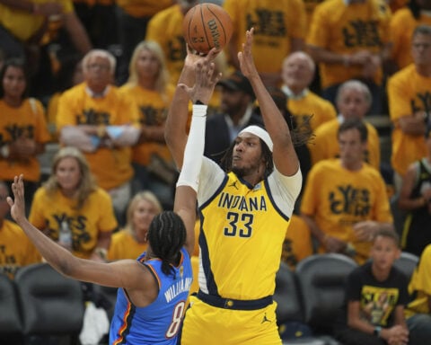 Myles Turner gets introduced by the Bucks, says he wants to keep contending for titles
