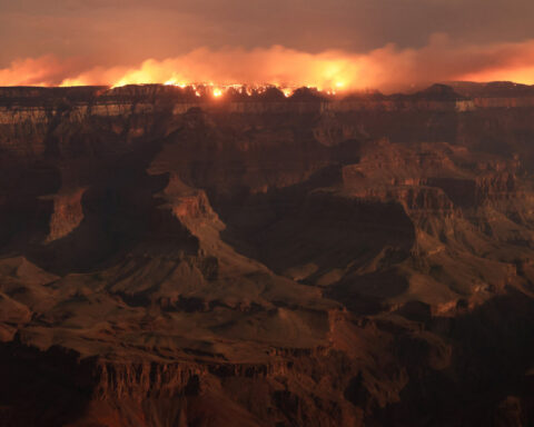 Grand Canyon fire that was left to burn swells 50% after destroying historic lodge